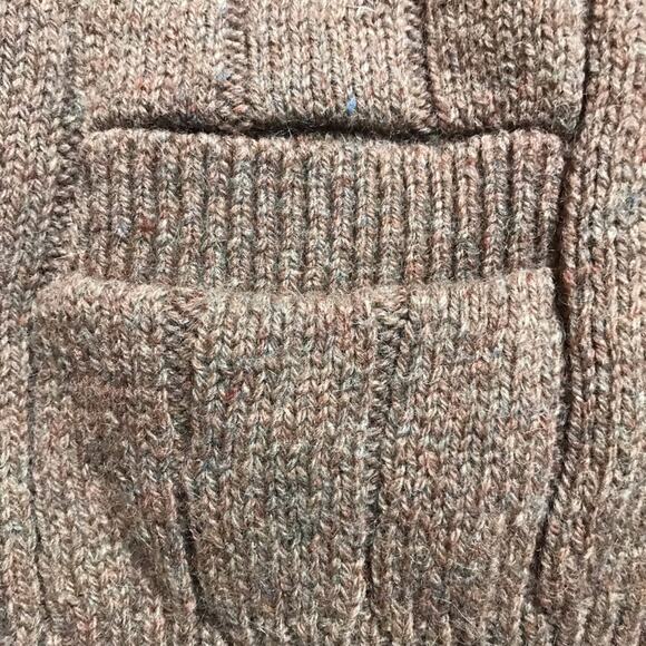 Northern Isles wool leather button up cardigan XL made in USA vintage unisex - Picture 7 of 10